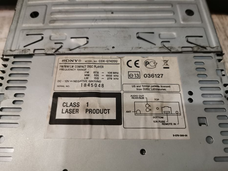 Sony CDX-GT420U, автомагнитола, магнитола в авто.