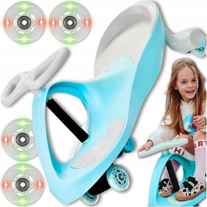 Беговел Бібікар дитяча каталка RIDER колесо LED до 40 кг