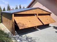 Garaż blaszany 6x6 akrylowy drewnopodobny