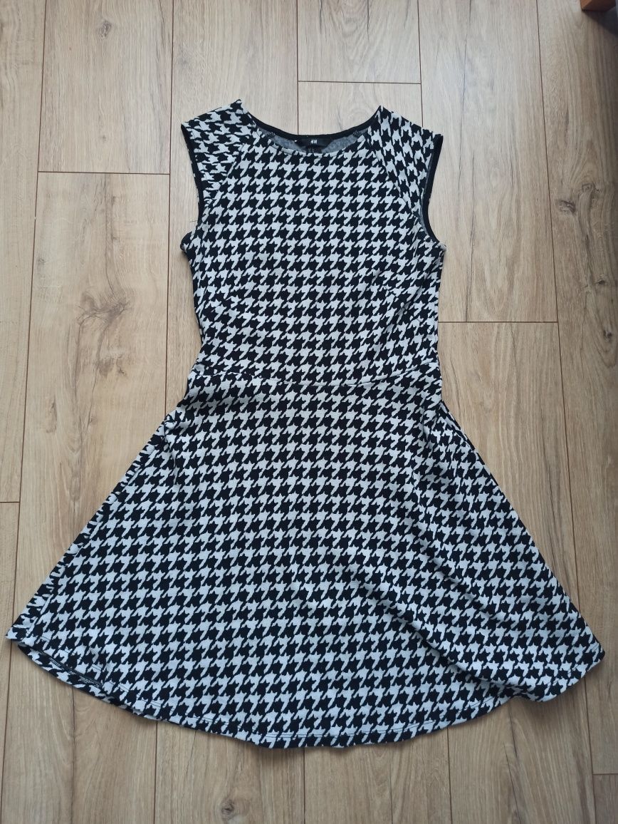 Sukienka pepitka 38 M H&M