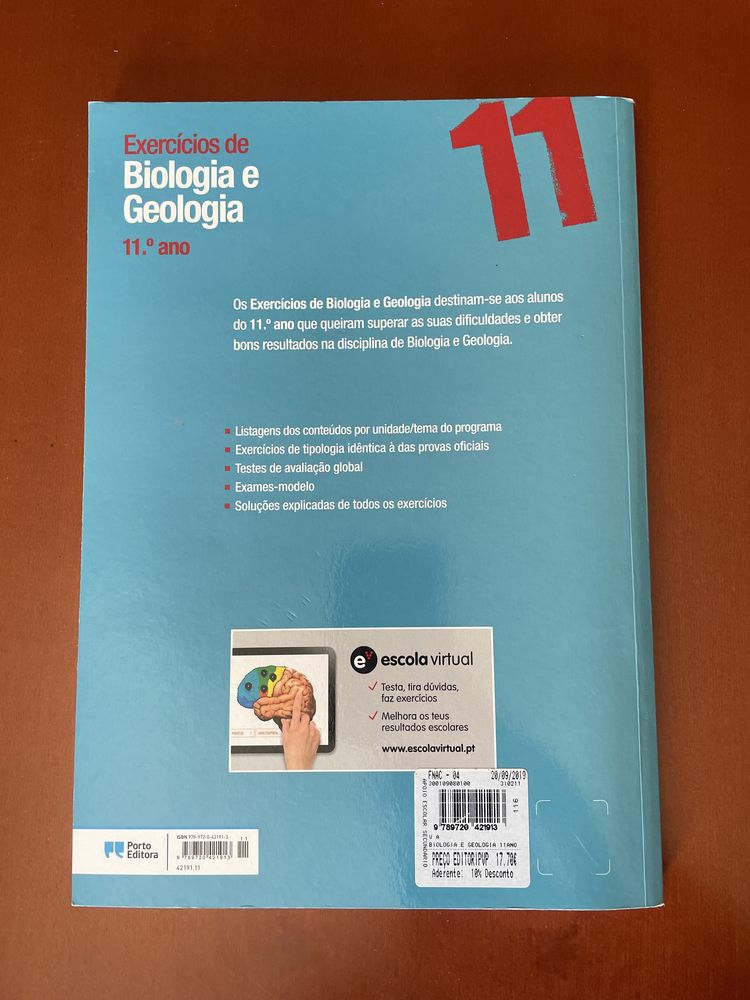 Livro exercícios de biologia e geologia 11° ano porto editora