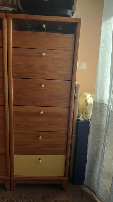 Conjunto de quarto solteiro/criança em madeira maciça