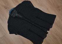 Koszula koszulka bluzka w groszki kropki czarna r.40 r.L elegancka