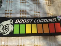 Naklejka LED na szybę boost loading nowa