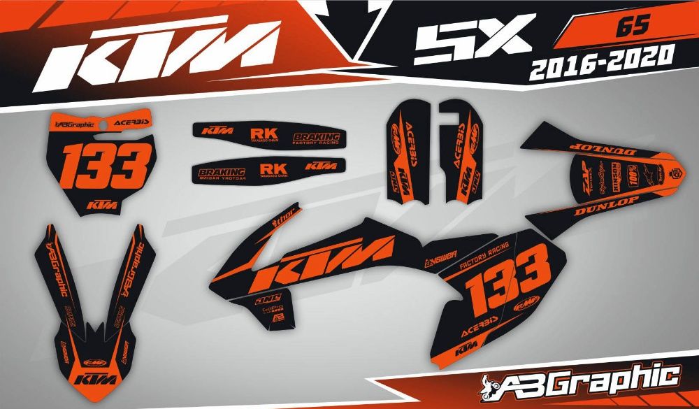 Оригінальні наклейки KTM SXF EXC 125 250 300 450 XCW SX 50 65 85 SMC