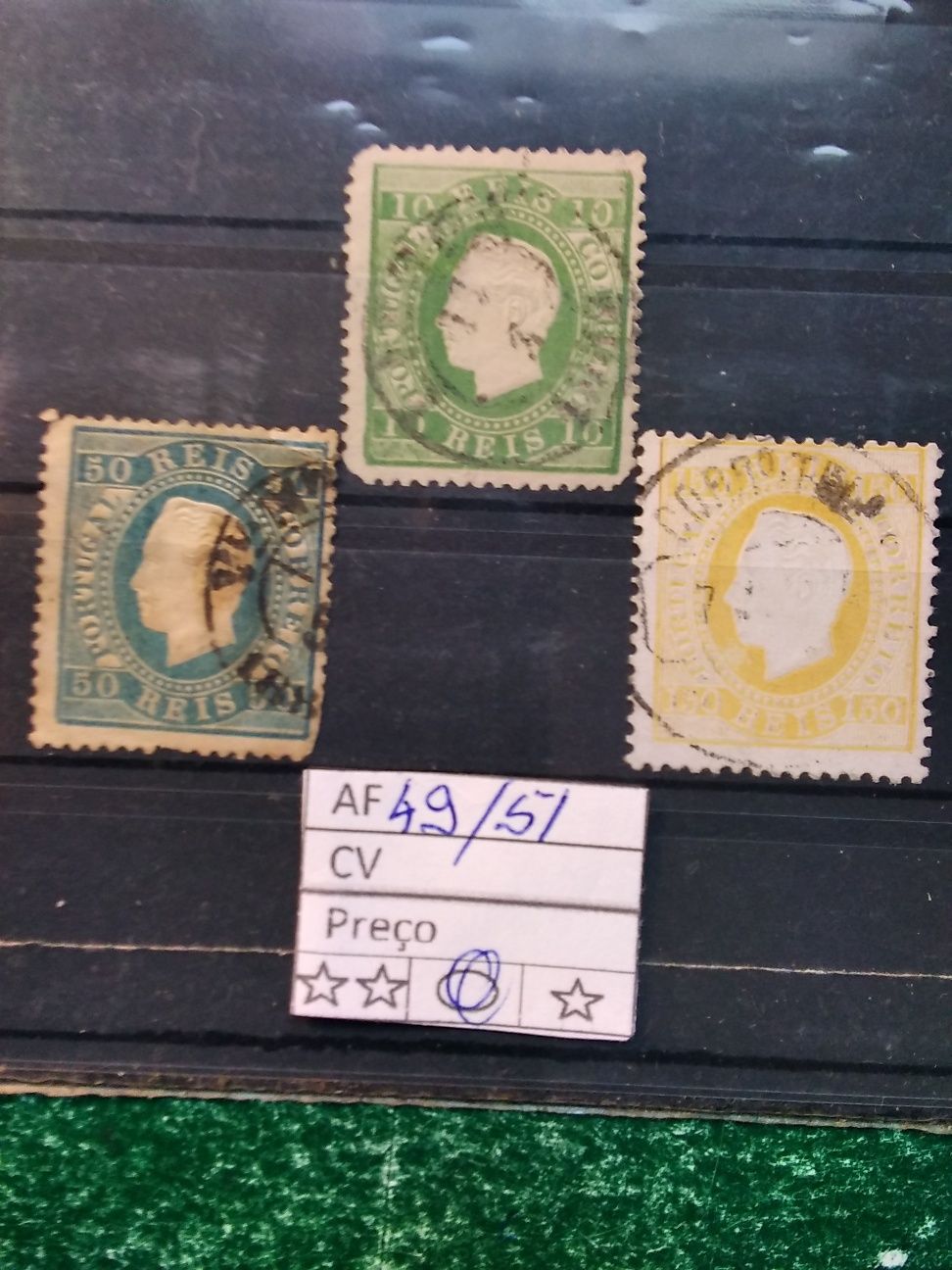 1879/1880 D° Luís I Fita Nova Cores SÉRIE USADA (0)