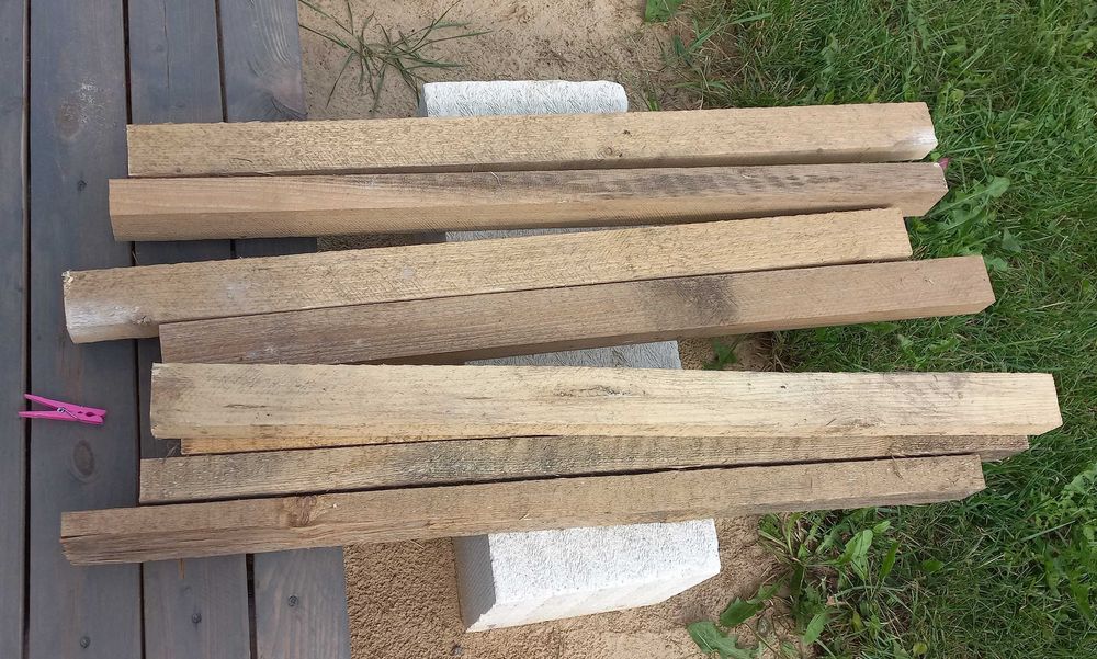 Paliki drewniane 6x4 długość 90cm - od ręki 8 sztuk Toruń Ciechocinek