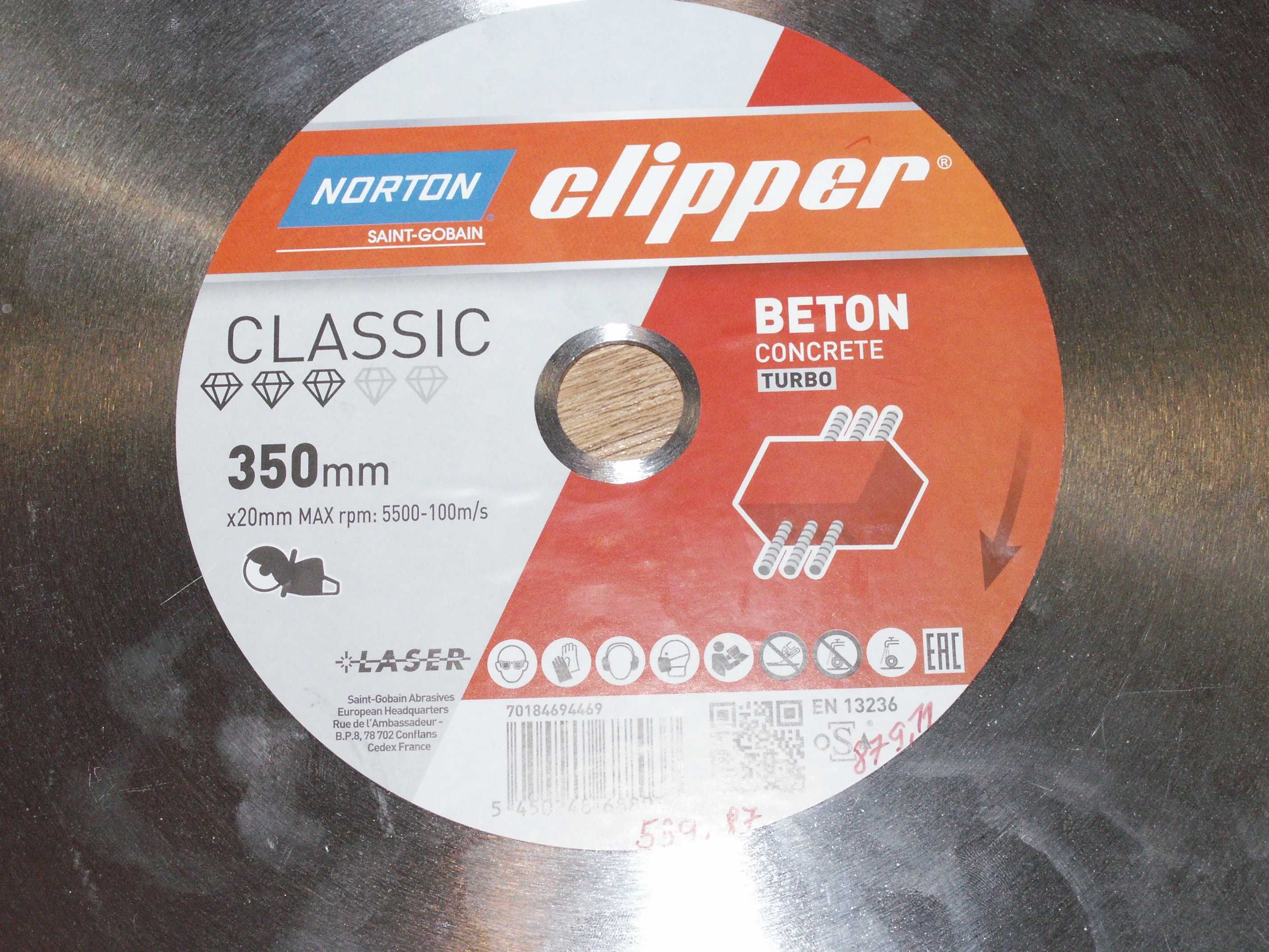 NORTON - CLIPPER - Classic Turbo Laser Tarcza diamentowa 350 x 20 mm