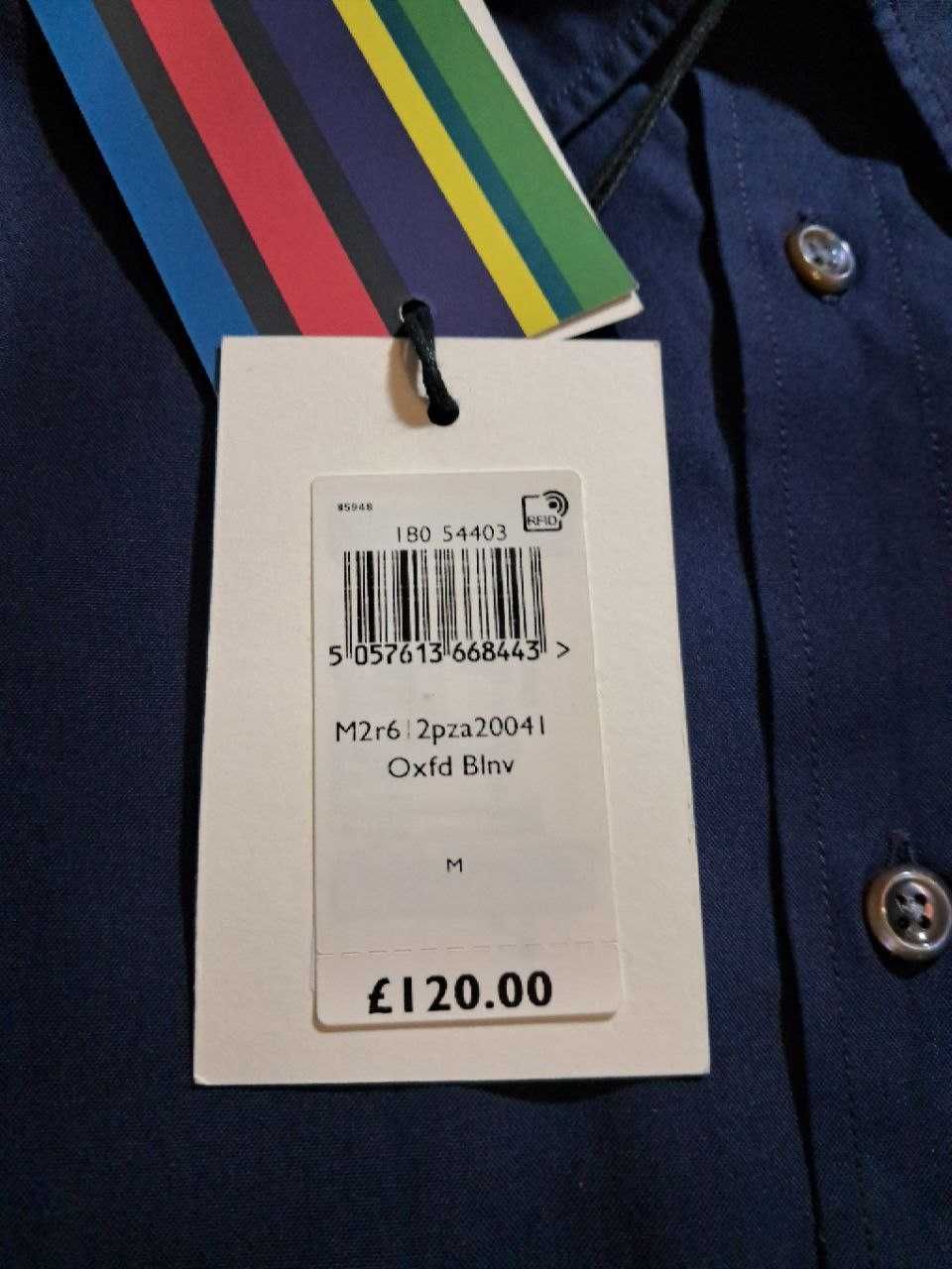 Рубашка PS Paul Smith Oxford Tailored Fit, темно-синяя