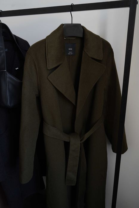 Пальто ручної роботи з поясом Mango 4 кольори