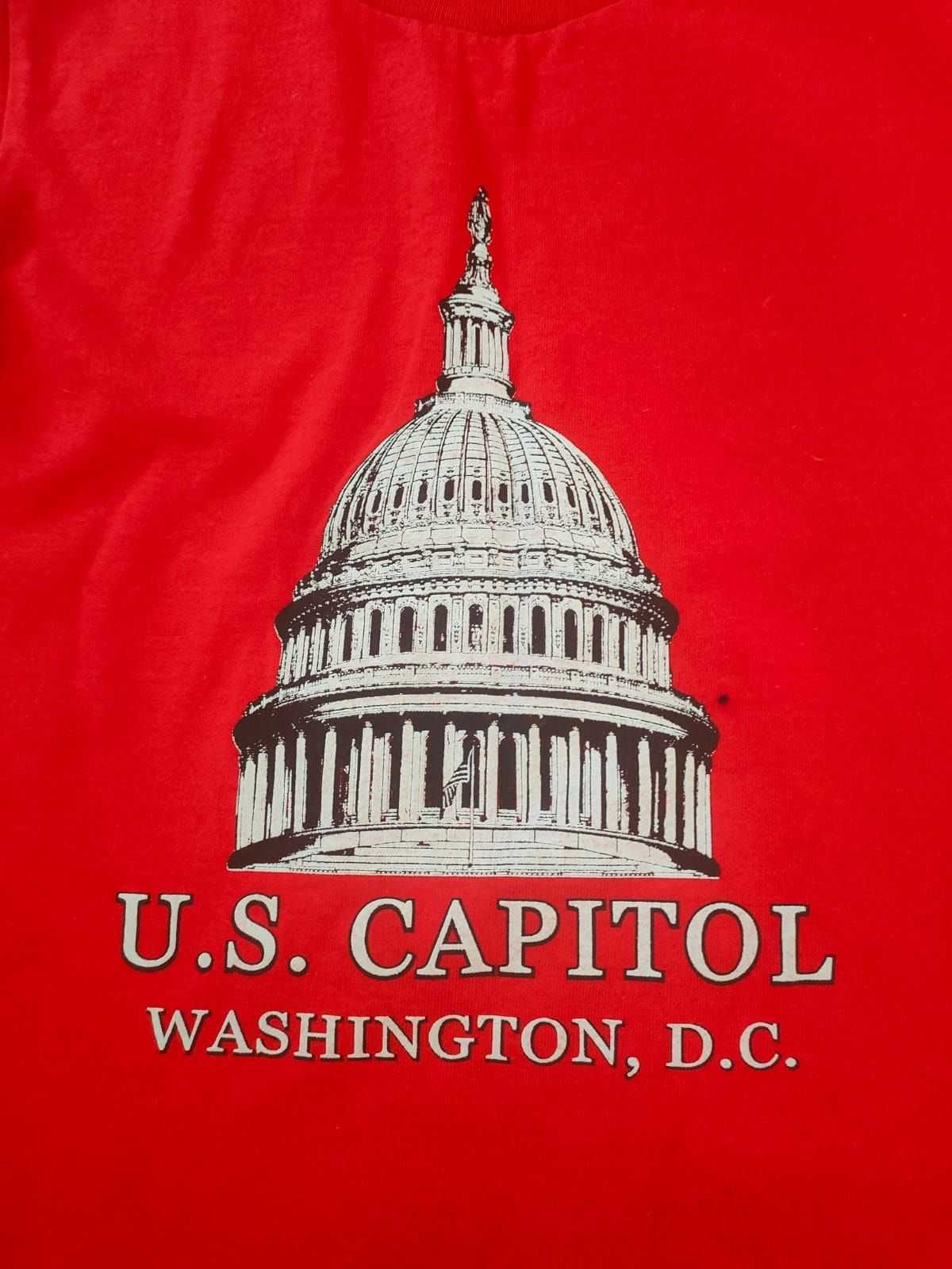 Koszulka t-shirt dziecięcy U.S. Capitol Washington DC 128/134 Świecąca