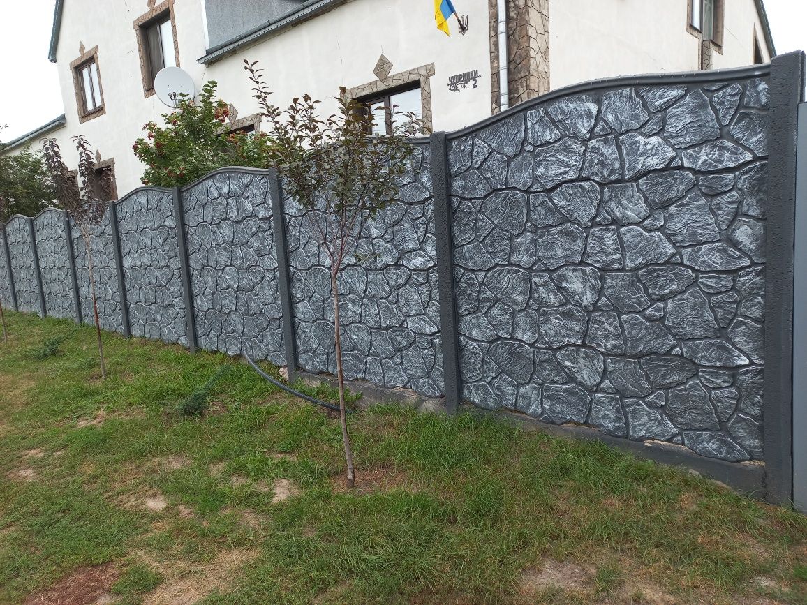 Еврозабор Плита 375 грн.(бетонный забор) бетонний паркан , європаркан.