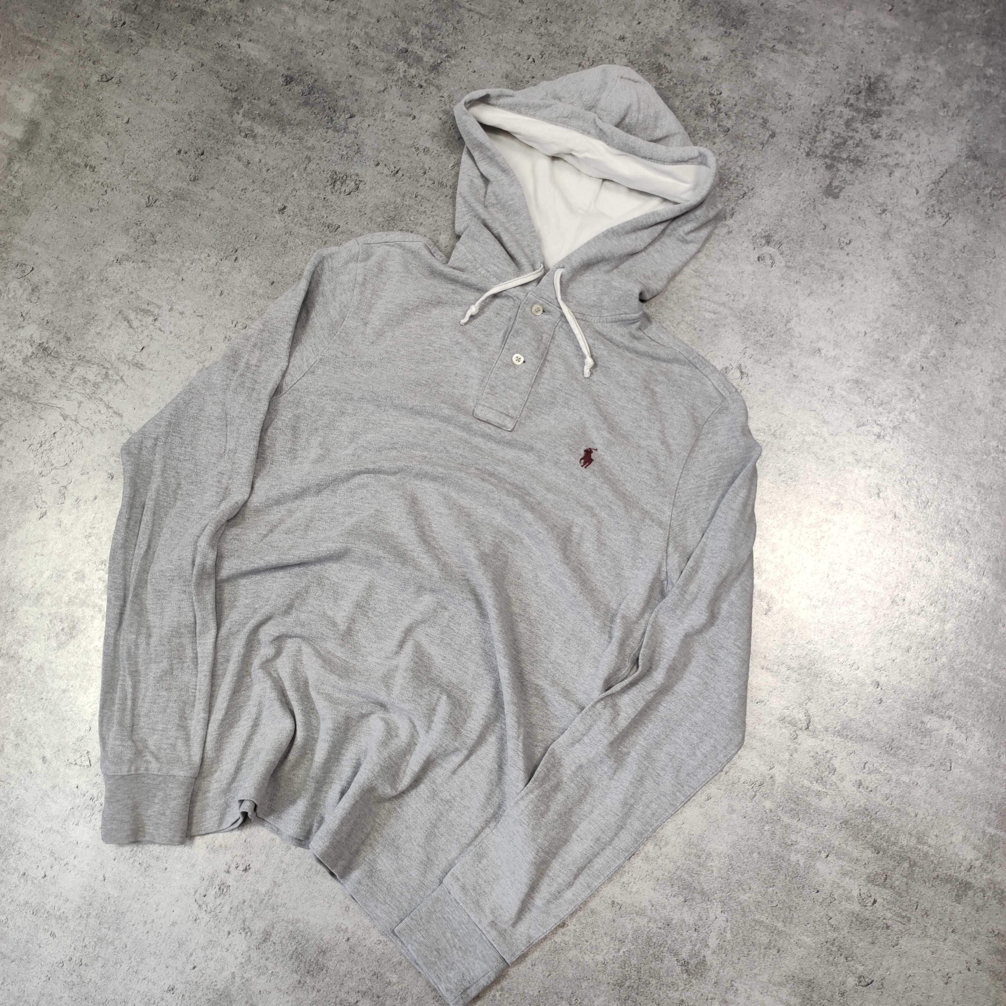 MĘSKA Bluza Lekka jak Koszulka POLO Ralph Lauren Kaptur Pętelka Hoodie