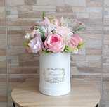 Flowerbox dekoracyjny. Elegancki prezent. Imieniny. Urodziny. Stroik