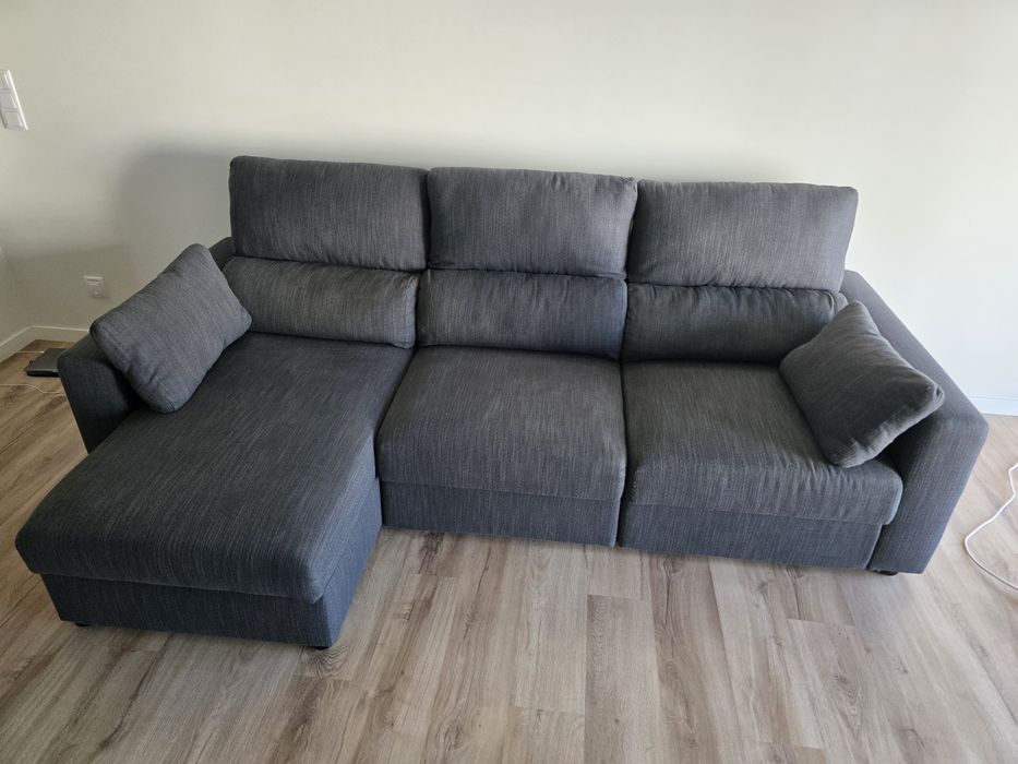 Sofá 3 lugares com chaise longue