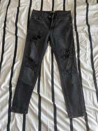 Spodnie czarne z rozdarciami Zara Man EUR 38