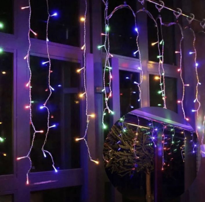 Гирлянда Бахрома на штори, стінку або для зовнішнього декору (гірлянда