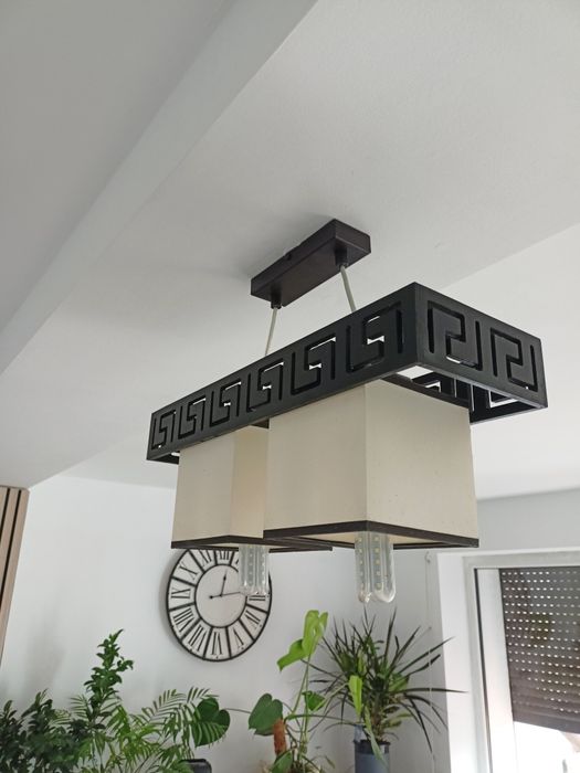 Żyrandol plafon e27 LED wzór grecki