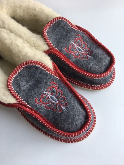 Чуні із овчини, теплі капці для дому, чуни из овчины, шерстяные