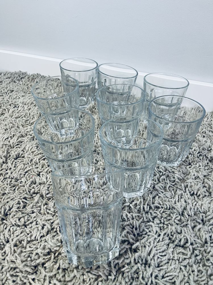 Zestaw szklanych szklanek na drinka ikea na picie herbatka zastawa