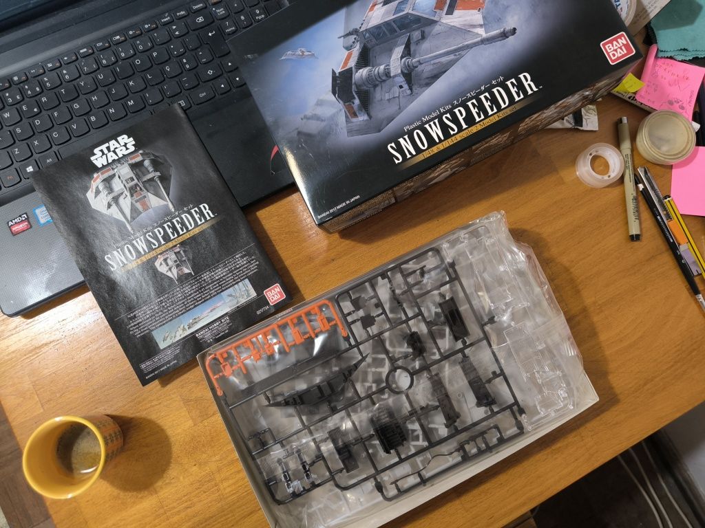 Star wars - Bandai - Snowspeeder - 2 miniaturas