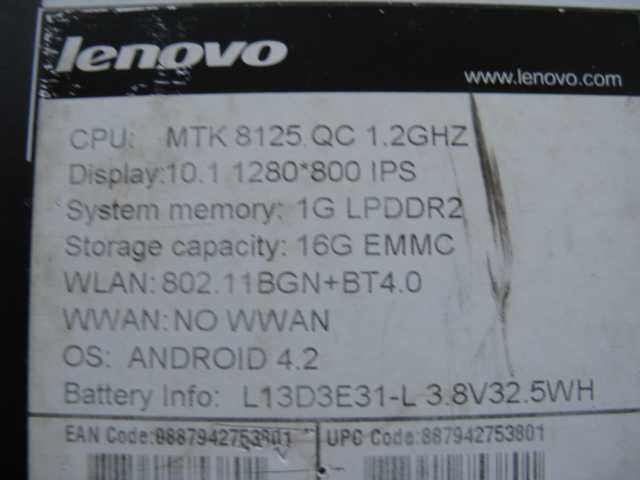 Планшет 10  LENOVO  mod. 60046 ( неробоча материнська плата