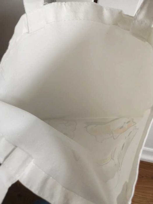 Urocza Torba shopperka materiałowa na zakupy z grafiką mofusand.