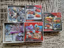 Puzzle Auta (Cars), 3 zestawy po 4x