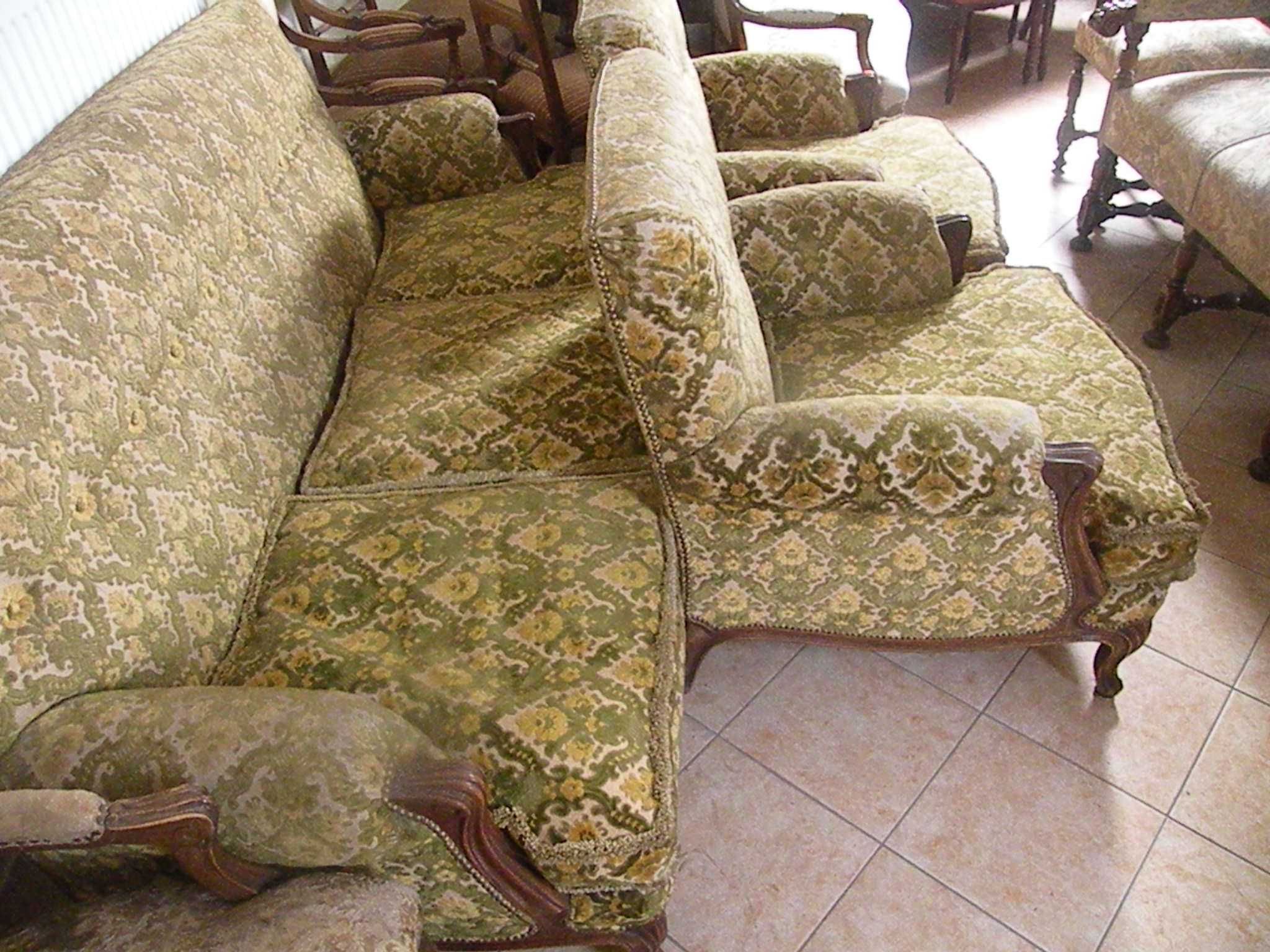 Sofa i 2 Fotele w Stylu Ludwika