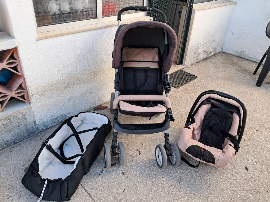 Carrinho de bebe premaman, com ovo e alcofa