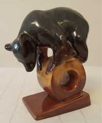 *Stara Ceramika Konakovo USSR Niedźwiedź Cyrk Kolekcjonerska Figurka