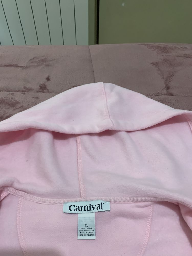 Casaco com carapuço cor-de-rosa “Carnival” tamanho XL novo