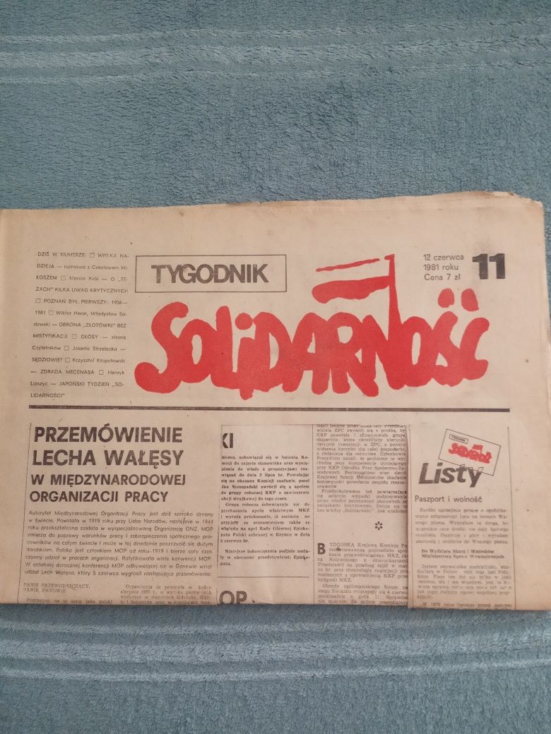 Archiwalny tygodnik gazeta Solidarność nr. 11 z 1981 roku