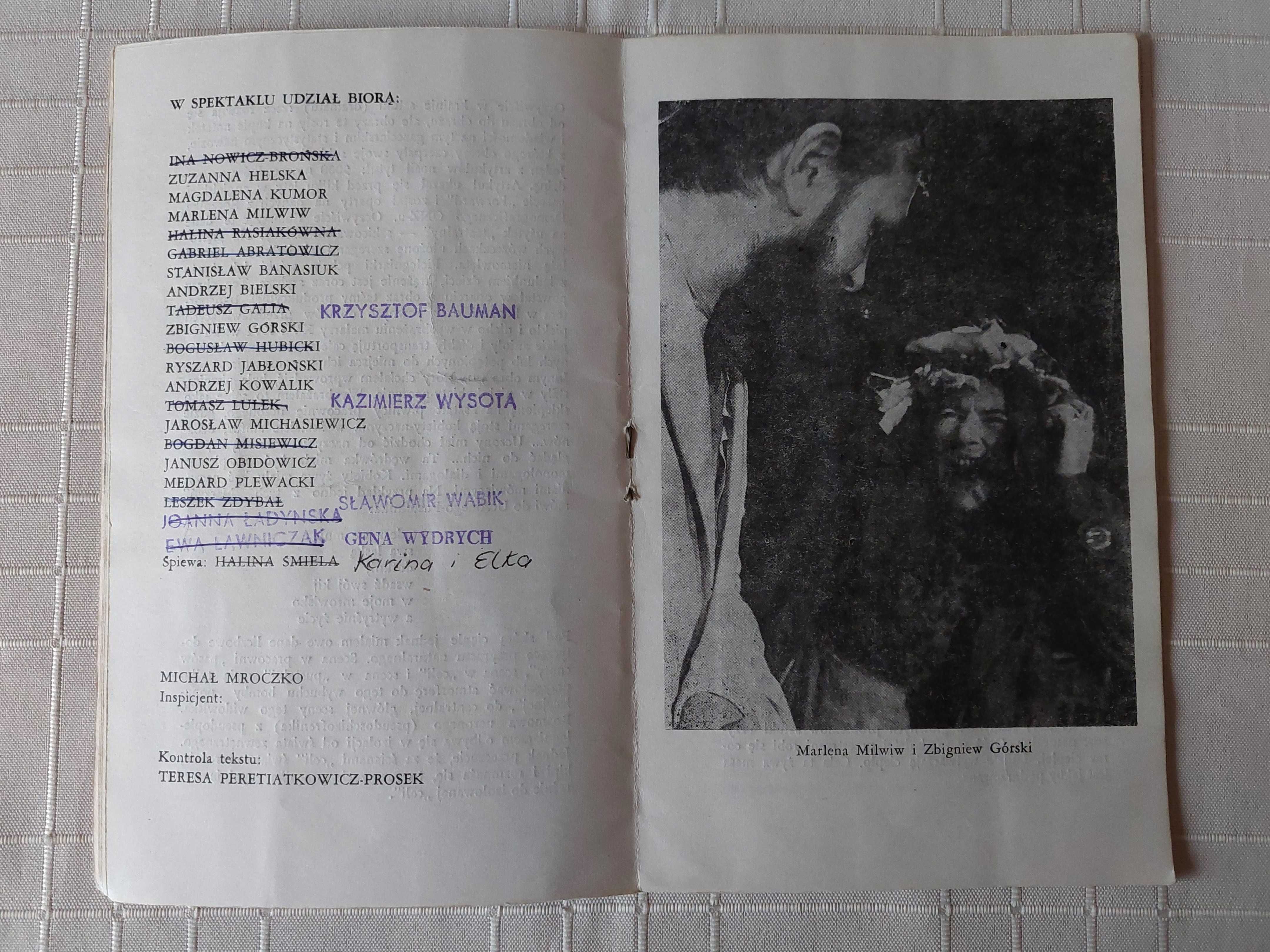 Ulotki / programy wydarzeń kulturalnych z lat 70. i 80.