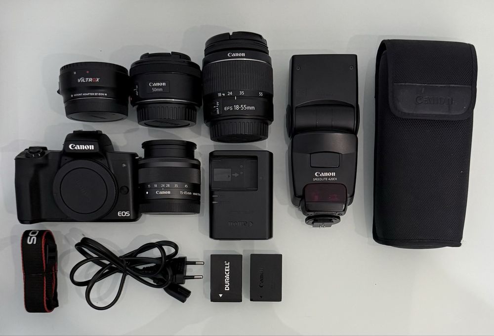 Canon EOS M50 MARK II + 3 Lentes + Acessorios