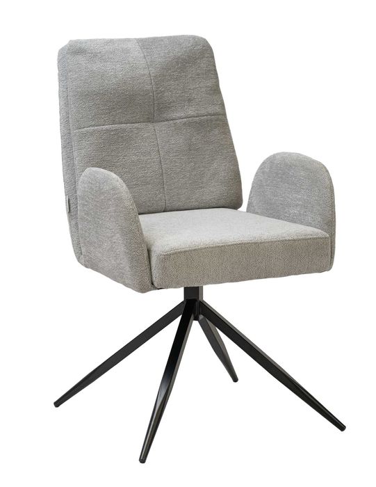 ALVARO beżowe_szare_Nowoczesne KRZESŁO OBROTOWE Tapicerowane do SALONU