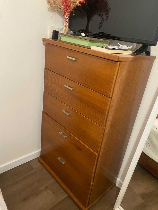 Conjunto quarto de casal madeira