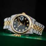 Diamentowy Rolex Datejust 36 żółte złoto