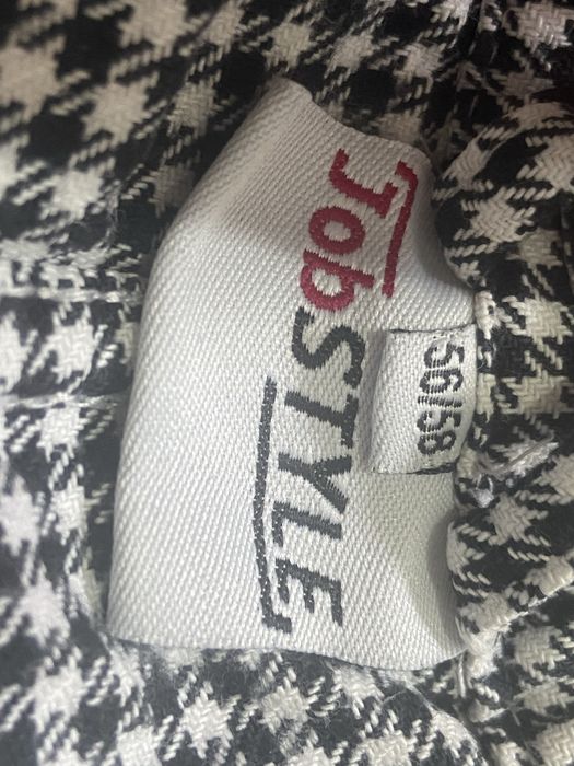 Job style 56/ 58 spodnie bawełna białe czarne pepitka casual  Vintage