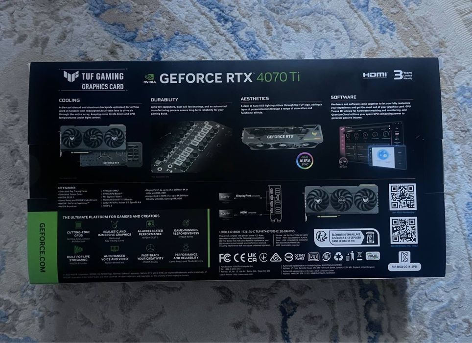 Відеокарта ASUS PCI-Ex GeForce RTX 4070 Ti TUF Gaming OC