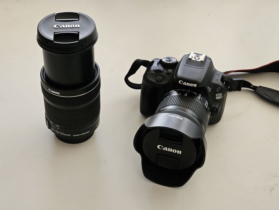 Canon EOS 100D + 2 Objetivas (10-18mm & 18-135mm)