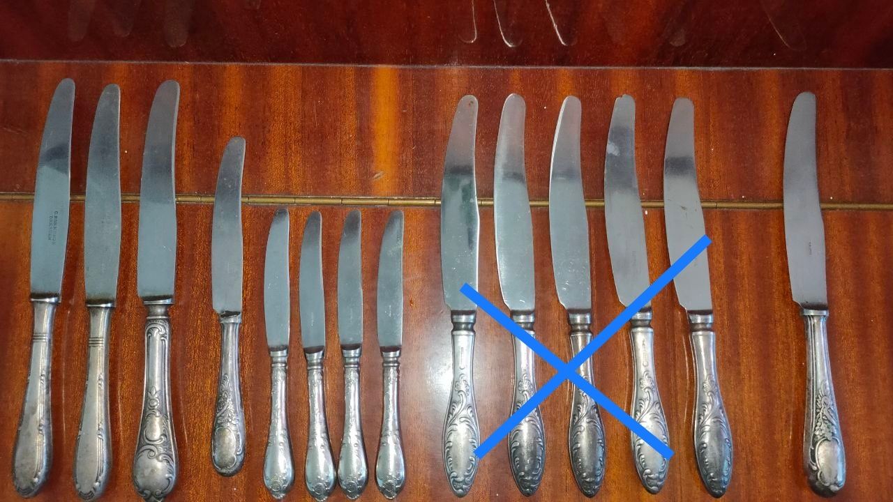 Столовые приборы вилки ножи мельхиор