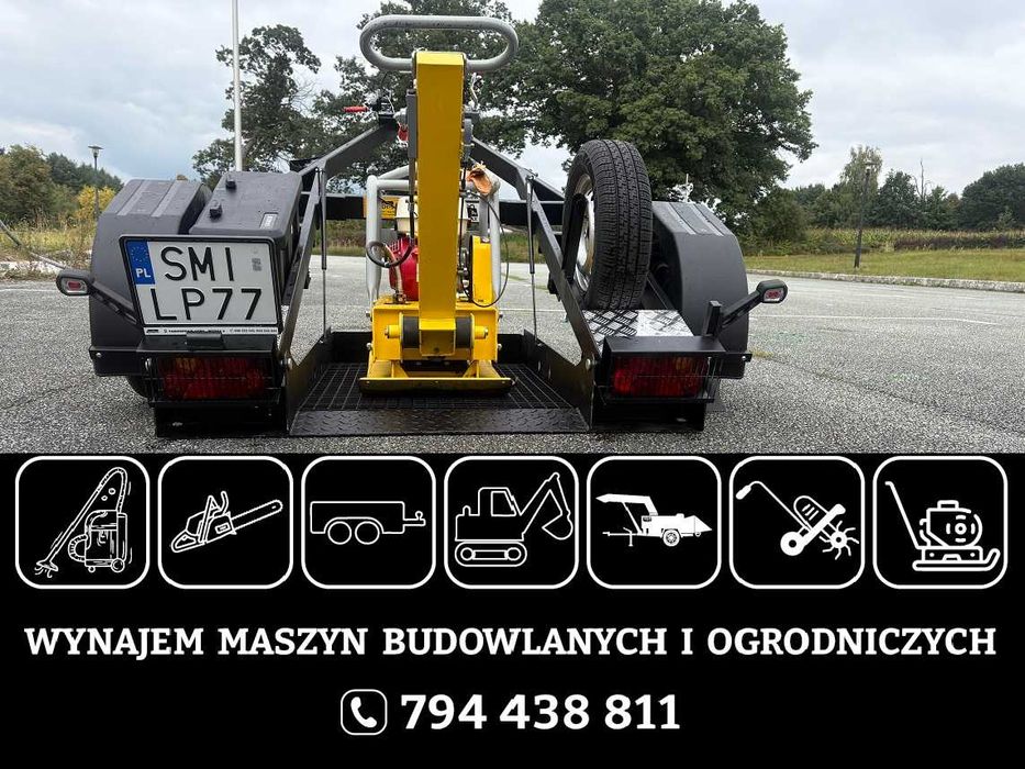 Przyczepa do transportu zagęszczarki, transport zagęszczarki