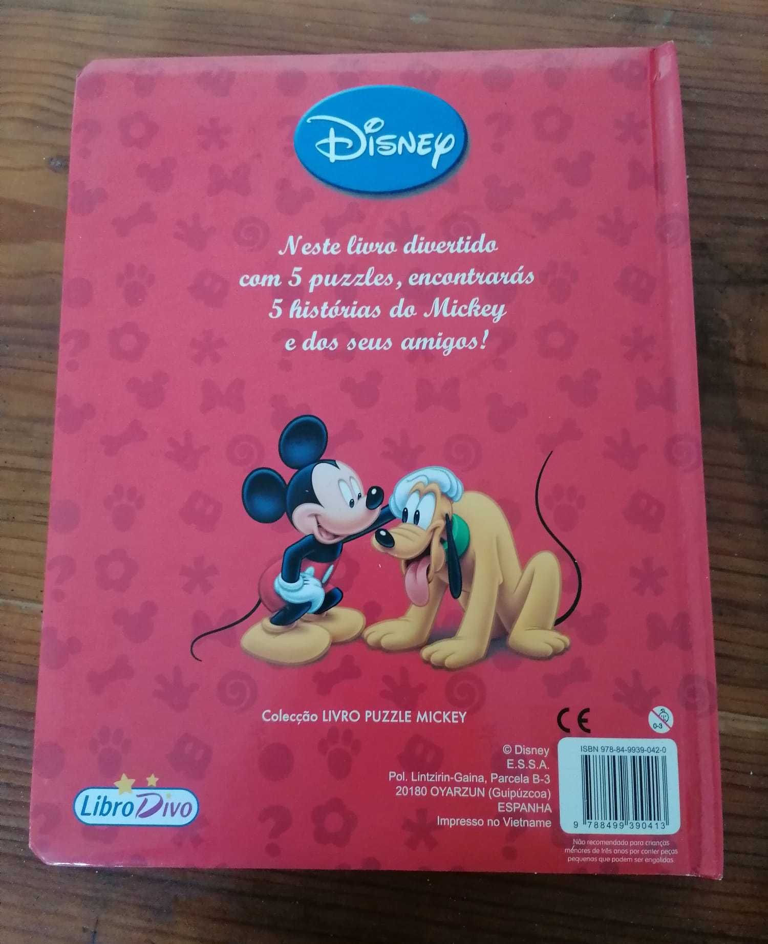 Livro puzzle Mickey