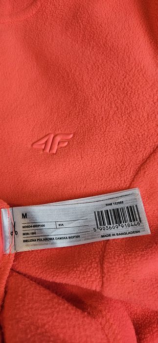 Różowy termoaktywny polar 4F, rozmiar M, nowy!