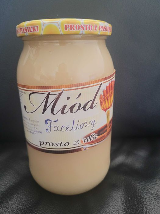 Miód FACELIOWY z wlasnej pasieki 100% NATURALNY! 1300g.-0,9L.