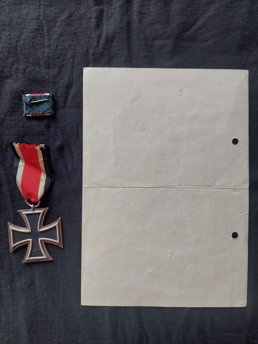 EK2 1939 - Krzyż Żelazny 2 klasy + nadanie + baretka Wehrmacht