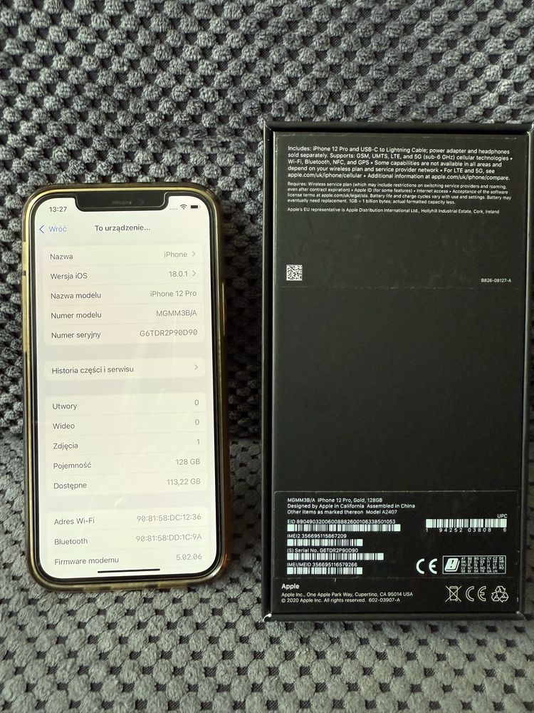 Iphone 12 pro 128GB złoty