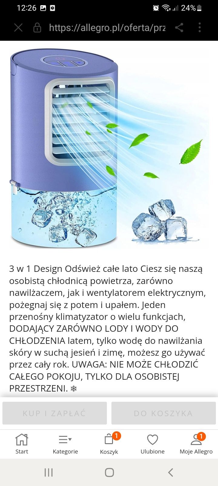 Klimatyzator przenośny