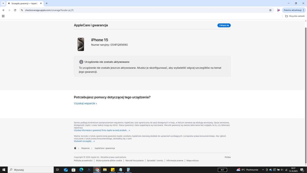 NOWY nie aktywowany iPhone 15 256GB Black 100%bateria gwarancja